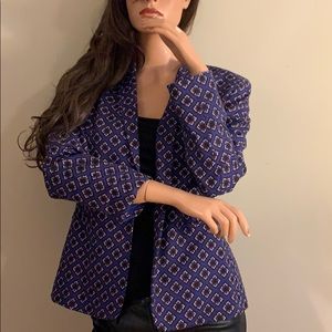 EXPRESS Blue & Red Design Blazer Sz 10